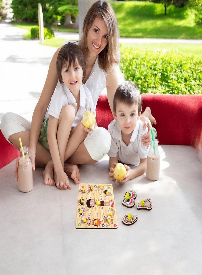 Stylbase Educational Toys Wooden Blocks Puzzle Kids Game | Interactive Learning Kids Toys for 2 - 5 Years Boy & Girls Toy Ideal for Birthday Gift (Human Body Parts) - Image 3